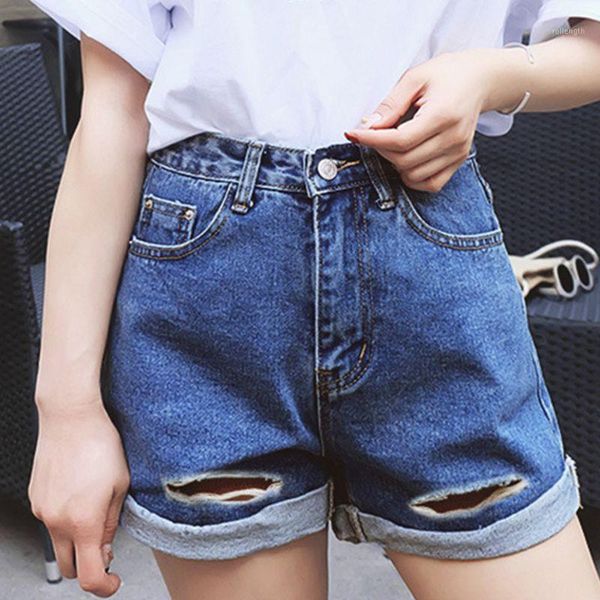 high-waisted denim shorts women's wide-leg cowboy shorts loose hole curled jeans white blue gray colors ale summer clothes1, White;black
high-waisted denim shorts women's wide-leg cowboy shorts loose hole curled jeans white blue gray colors ale summer clothes1, White;black