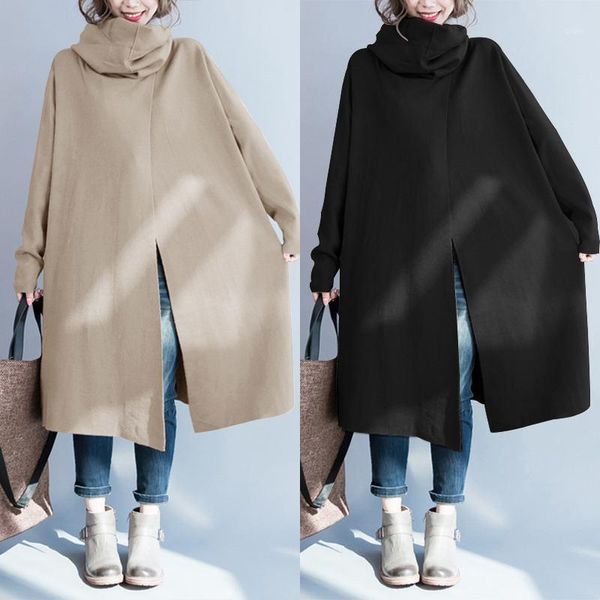 2020 zanzea women side pockets jackets turtleneck long coats casual solid long sleeve overcoats autumn winter pullovers outwear1, Black;brown
2020 zanzea women side pockets jackets turtleneck long coats casual solid long sleeve overcoats autumn winter pullovers outwear1, Black;brown
