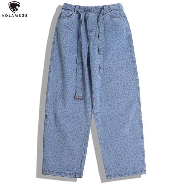 aolamegs retro men's jeans straight cowboy pants leopard denim pants autumn casual trousers fashion streetwear distressed jogger, Blue
aolamegs retro men's jeans straight cowboy pants leopard denim pants autumn casual trousers fashion streetwear distressed jogger, Blue