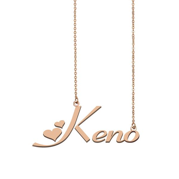 Keno Name Necklace Custom Nameplate Pendant for Women Girls Birthday Gift Kids Best Friends Jewelry 18k Gold Plated Stainless Steel, Silver
Keno Name Necklace Custom Nameplate Pendant for Women Girls Birthday Gift Kids Best Friends Jewelry 18k Gold Plated Stainless Steel, Silver