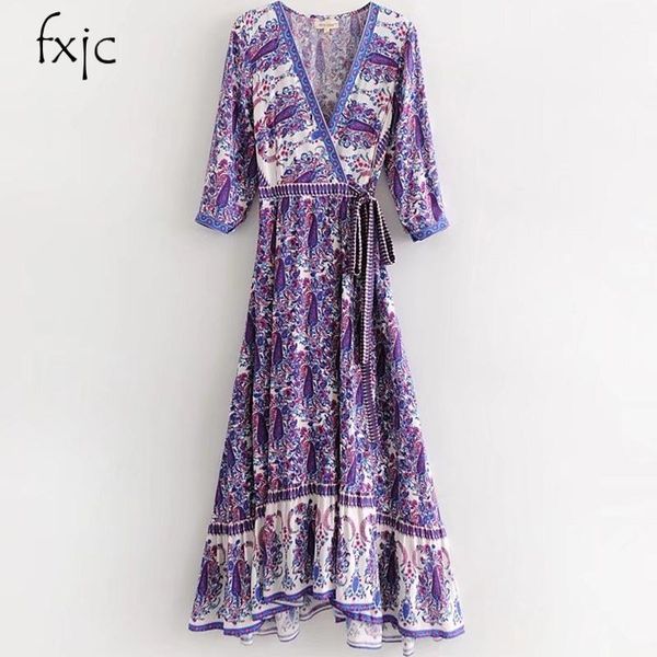 bohemian printed v-neck tie wrapped chest waist women dress 2020 new summer1, Black;gray
bohemian printed v-neck tie wrapped chest waist women dress 2020 new summer1, Black;gray
