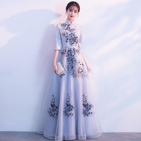 ethnic clothing embroidery oriental style dresses chinese bride vintage traditional wedding cheongsam dress long qipao modern robe size xs-x, Red
ethnic clothing embroidery oriental style dresses chinese bride vintage traditional wedding cheongsam dress long qipao modern robe size xs-x, Red