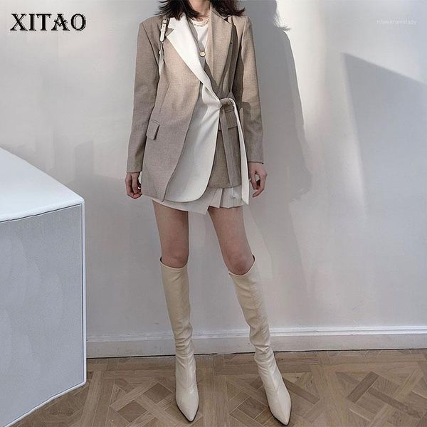 women's suits & blazers xitao contrast stitching women and jackets fashion elegant lacing slim was thin blazer feminino trend wild suit, White;black
women's suits & blazers xitao contrast stitching women and jackets fashion elegant lacing slim was thin blazer feminino trend wild suit, White;black