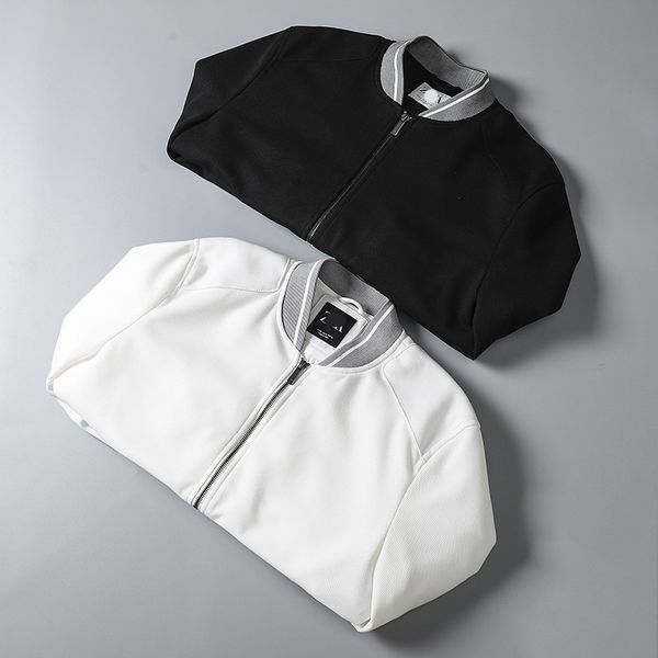 men's new spring fashion stand collar casual jacket coat black and white baseball suit, Black;brown
men's new spring fashion stand collar casual jacket coat black and white baseball suit, Black;brown