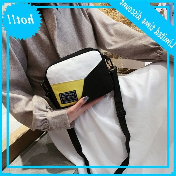 women's 2020 new canvas color matching square trend sports one shoulder messenger bag student small single backpack
women's 2020 new canvas color matching square trend sports one shoulder messenger bag student small single backpack