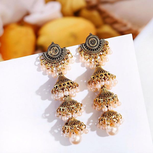 2021 women's gold carved bells earrings bijoux vintage bohemia pearl beaded tassel long earrings ethnic tribe jewelry, Silver
2021 women's gold carved bells earrings bijoux vintage bohemia pearl beaded tassel long earrings ethnic tribe jewelry, Silver