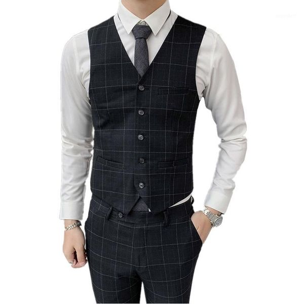 2020 new classic black men's plaid suit vest and pants, fashion business casual waistcoat men trousers1, Black;white
2020 new classic black men's plaid suit vest and pants, fashion business casual waistcoat men trousers1, Black;white