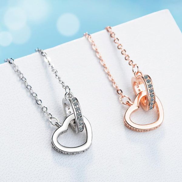 chains lovers' double heart circle pendant necklace silver plated trendy zircon jewelry accessory for women girls
chains lovers' double heart circle pendant necklace silver plated trendy zircon jewelry accessory for women girls