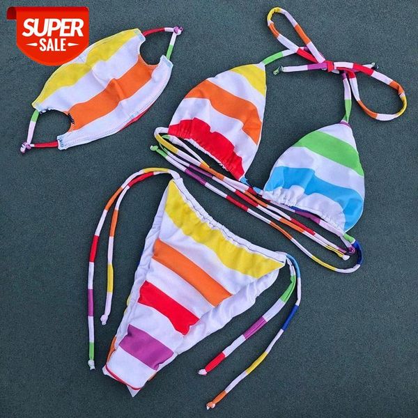 backless bandage bikini sets with masks striped thong swimsuit triange swimwear female bathing beachwear summer 2020 new #qu9t, White;black
backless bandage bikini sets with masks striped thong swimsuit triange swimwear female bathing beachwear summer 2020 new #qu9t, White;black
