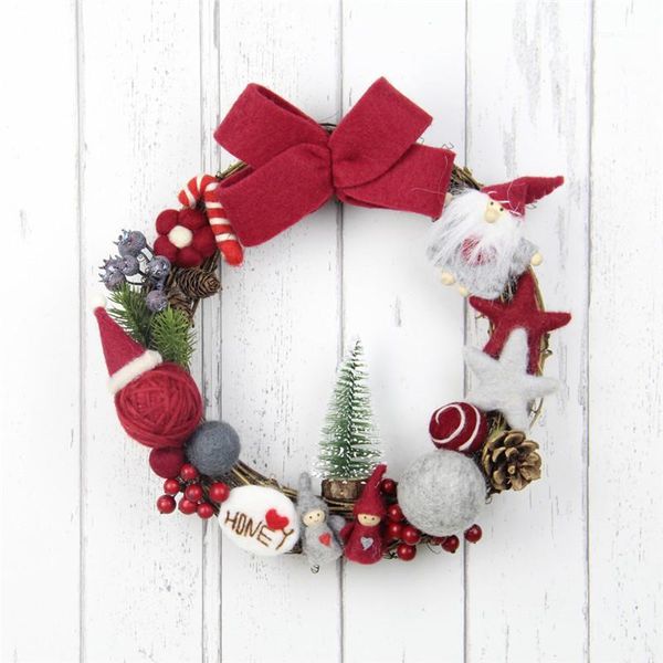 25cm christmas wreath wool felt garland diy kit for home party decoration handmade mini pine tree front door wreath1
25cm christmas wreath wool felt garland diy kit for home party decoration handmade mini pine tree front door wreath1