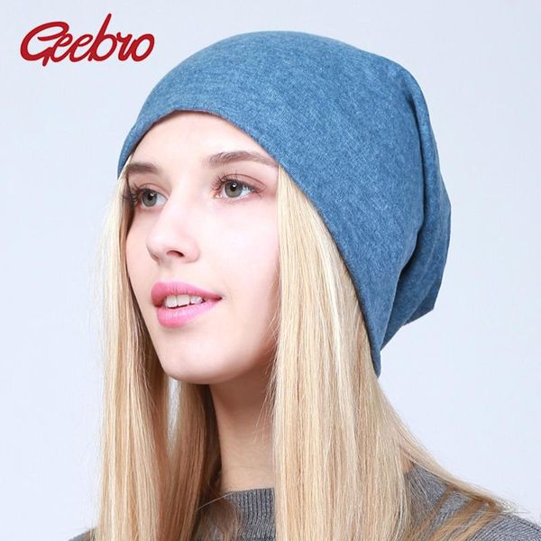 beanie/skull caps geebro women's slouchy beanie hat autumn casual cotton solid beanies for ladies knitted gorros bonnet female skullies, Blue;gray
beanie/skull caps geebro women's slouchy beanie hat autumn casual cotton solid beanies for ladies knitted gorros bonnet female skullies, Blue;gray