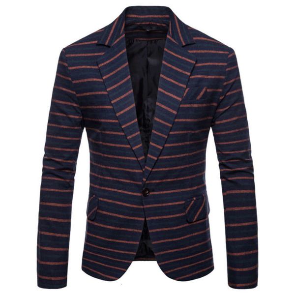 casual new autumn men's and winter horizontal stripe simple one button fashion suit coat, White;black
casual new autumn men's and winter horizontal stripe simple one button fashion suit coat, White;black