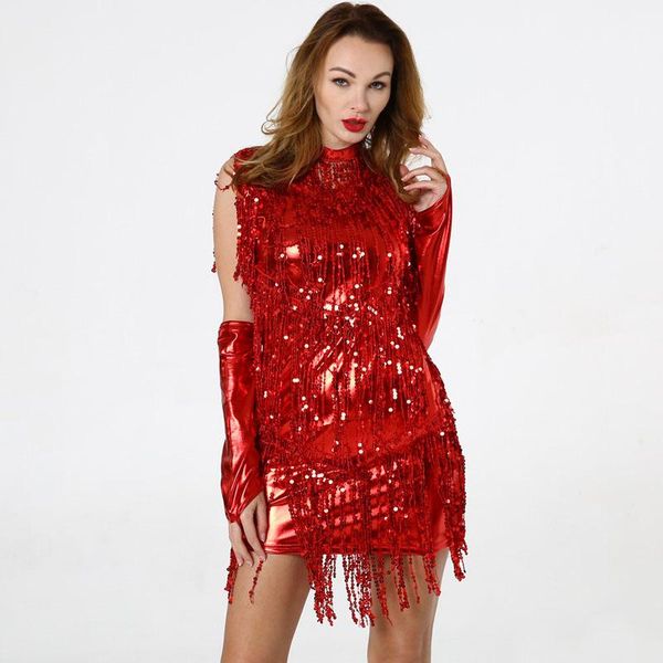 dresses famale stage wear women sequin tassel dress nightclub sleeveless jazz latin casual, Black;red
dresses famale stage wear women sequin tassel dress nightclub sleeveless jazz latin casual, Black;red