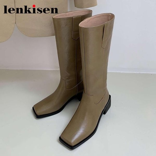 boots lenkisen korean street cow leather square toe high heel riding beauty lady daily casual knee-high l01, Black
boots lenkisen korean street cow leather square toe high heel riding beauty lady daily casual knee-high l01, Black