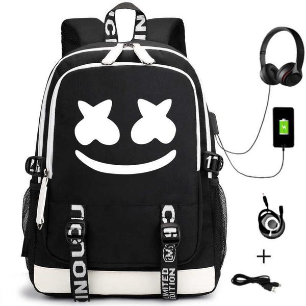 american dj marshmello marshmallow luminous usb rechargeable backpack student schoolbag
american dj marshmello marshmallow luminous usb rechargeable backpack student schoolbag
