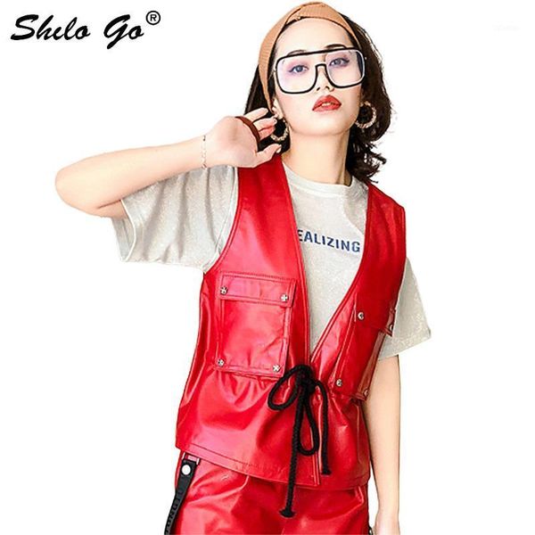 women's vests shilo go leather vest womens summer fashion sheepskin genuine v neck belt rivet front pocket red black casual1, Black;white
women's vests shilo go leather vest womens summer fashion sheepskin genuine v neck belt rivet front pocket red black casual1, Black;white