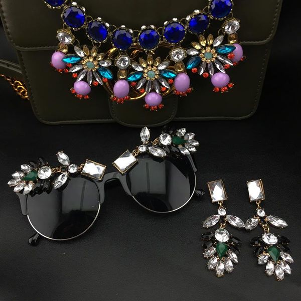 sunglasses fashion runway baroque women girls crystal retro decor floral gems summer beach glasses, White;black
sunglasses fashion runway baroque women girls crystal retro decor floral gems summer beach glasses, White;black