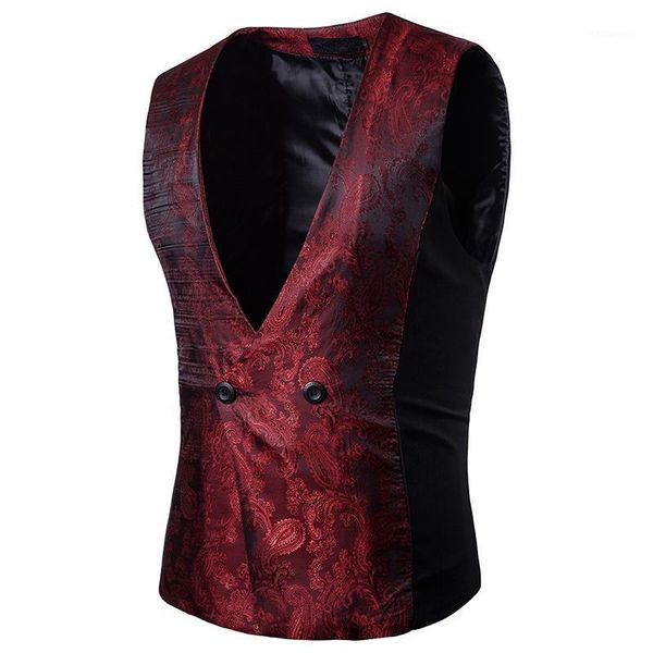 fashion new men's waistcoat dark pattern design stitching men's waistcoat of pure color double breasted mens vest1, Black;white
fashion new men's waistcoat dark pattern design stitching men's waistcoat of pure color double breasted mens vest1, Black;white