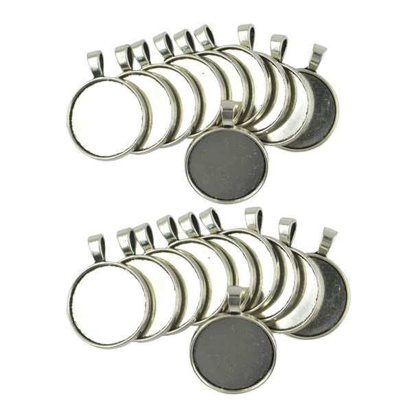 20 pieces round silver jewelry making findings blank bezel trays setting base for charm/pendant, Black
20 pieces round silver jewelry making findings blank bezel trays setting base for charm/pendant, Black