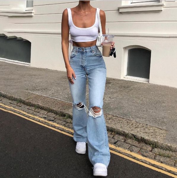 high waistband torn jean hole 2021 women of vintage streetwear feminine denim female flare joggers pants p2008 oz2f, Black;white
high waistband torn jean hole 2021 women of vintage streetwear feminine denim female flare joggers pants p2008 oz2f, Black;white
