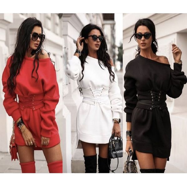 casual dresses winter warm o neck sweatshirt dress women autumn long sleeve mini off shoulder lace-up bandage party xl, Black;gray
casual dresses winter warm o neck sweatshirt dress women autumn long sleeve mini off shoulder lace-up bandage party xl, Black;gray