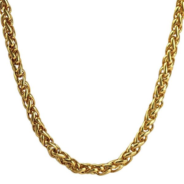 gold wheat chain necklace men stainless steel spiga chain link necklace hippie hip hop jewelry accessories, Silver
gold wheat chain necklace men stainless steel spiga chain link necklace hippie hip hop jewelry accessories, Silver