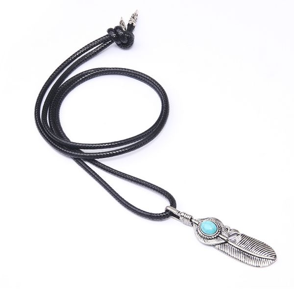 jewelry personality trendy men's all-match badminton belt turquoise necklace leather rope necklace sale, Silver
jewelry personality trendy men's all-match badminton belt turquoise necklace leather rope necklace sale, Silver