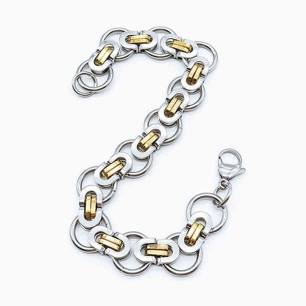stainls steel creative personality imperial gold men's bracelet fashion hip hop fashion bracelet cuba chain, Golden;silver
stainls steel creative personality imperial gold men's bracelet fashion hip hop fashion bracelet cuba chain, Golden;silver