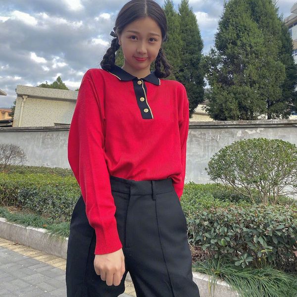 yu shuxin's same red t- with polo collar and loose and bottom sweater is new t-shirt shirt sweater shirtin the early autumn of 2020 q1o, White;black
yu shuxin's same red t- with polo collar and loose and bottom sweater is new t-shirt shirt sweater shirtin the early autumn of 2020 q1o, White;black