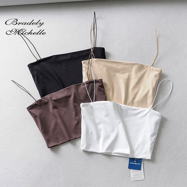 bradely michelle 2020 summer women's crop elastic cotton camis sleeveless short tank bar 1014, White
bradely michelle 2020 summer women's crop elastic cotton camis sleeveless short tank bar 1014, White