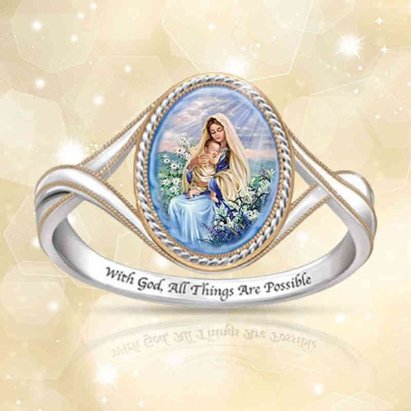 oval virgin mary mother child ring trendy jewelry indie rings women wholesale engagement for, Silver
oval virgin mary mother child ring trendy jewelry indie rings women wholesale engagement for, Silver