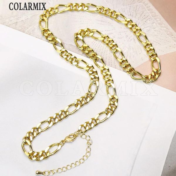 chains 10 pieces simple necklace fashion metal link chain mix colors for women 9699, Silver 
chains 10 pieces simple necklace fashion metal link chain mix colors for women 9699, Silver