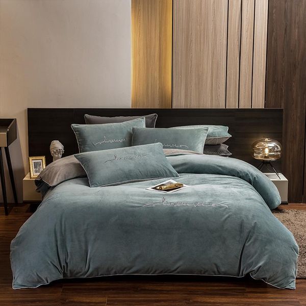 crystal velvet winter bedding set nordic letter embroidered duvet cover bed linen warm soft bedclothes home textile
crystal velvet winter bedding set nordic letter embroidered duvet cover bed linen warm soft bedclothes home textile