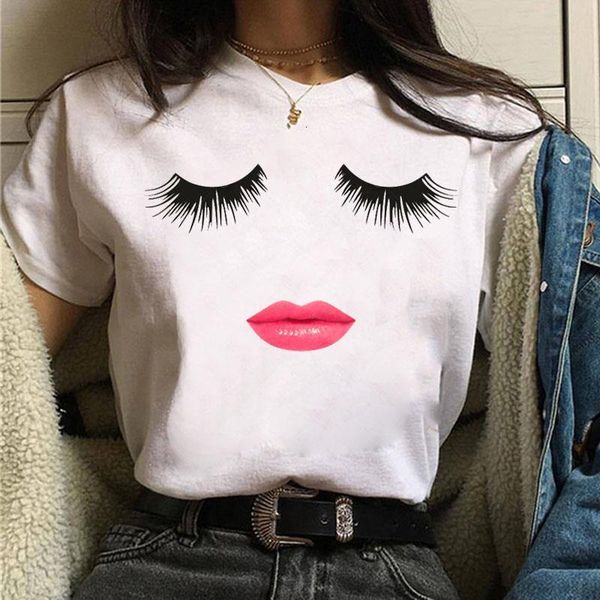 makeup art eyelashes print vogue female t-shirt summer harajuku women tshirt streetwear lady 90s girls short sleeve tee, White
makeup art eyelashes print vogue female t-shirt summer harajuku women tshirt streetwear lady 90s girls short sleeve tee, White