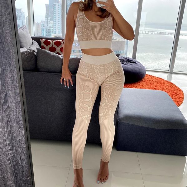 fashion women yoga set european and american snake pattern tracksuits sports vest + high waist leggings workout suit 7 colors size s-l, Gray
fashion women yoga set european and american snake pattern tracksuits sports vest + high waist leggings workout suit 7 colors size s-l, Gray