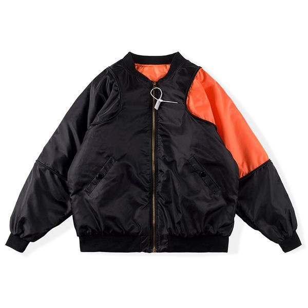 men jacket patchwork v neck padded coats men's fashion thick baseball casual outwear, Black;brown
men jacket patchwork v neck padded coats men's fashion thick baseball casual outwear, Black;brown