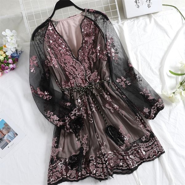 new autumn women mesh sequins embroidery long sleeve gauze jumpsuit playsuits ladies romper v-neck voile noble overalls y200422, Black;white
new autumn women mesh sequins embroidery long sleeve gauze jumpsuit playsuits ladies romper v-neck voile noble overalls y200422, Black;white