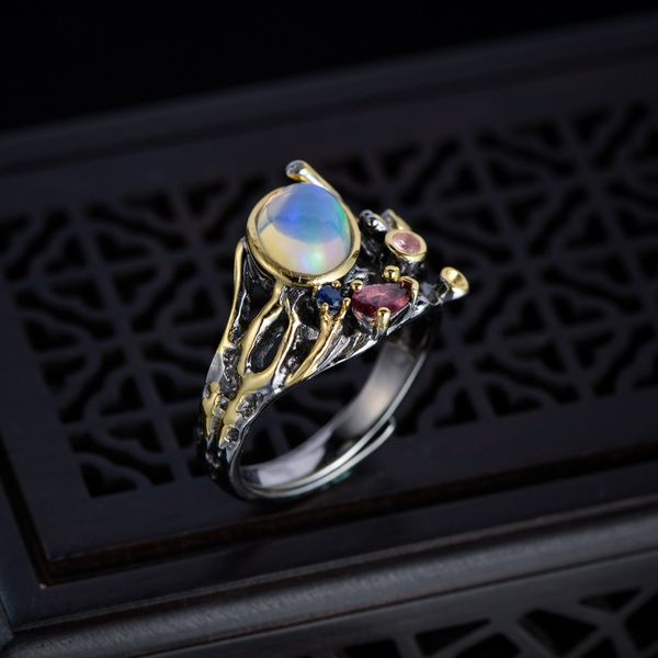 opal 2020 tuckhai ring silver roller 925 handwritten hardware can be opened female accessories, Golden;silver
opal 2020 tuckhai ring silver roller 925 handwritten hardware can be opened female accessories, Golden;silver