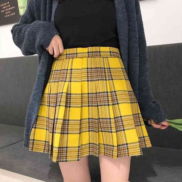 xs 5xl england style casual women skirt black yellow plaid pleated skirts shorts high waist plaided mini skirt
xs 5xl england style casual women skirt black yellow plaid pleated skirts shorts high waist plaided mini skirt