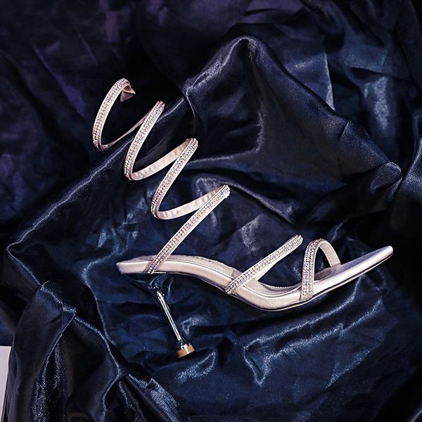 sandals charm2021 snake twist diamond high heel french fairy net red versatile dress party shoes peep toe stiletto, Black
sandals charm2021 snake twist diamond high heel french fairy net red versatile dress party shoes peep toe stiletto, Black