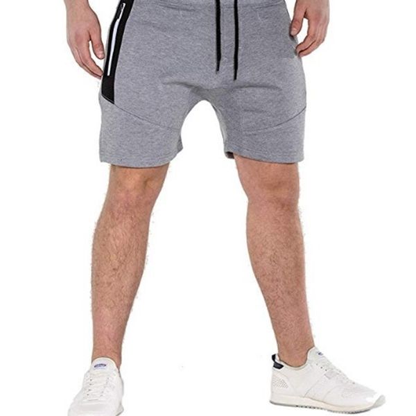 2019 summer new men's fashion string belt solid color capris casual pocket zipper shorts, White;black
2019 summer new men's fashion string belt solid color capris casual pocket zipper shorts, White;black