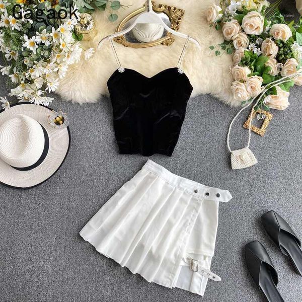gagaok women high street 2 piece set 2020 summer new v-neck navel solid pullover+ button mini casual wild skirts 1, White
gagaok women high street 2 piece set 2020 summer new v-neck navel solid pullover+ button mini casual wild skirts 1, White