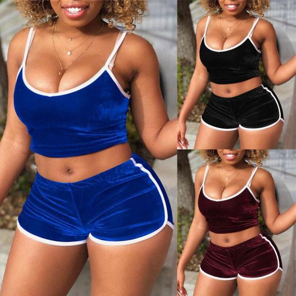 women crop shorts velvet yoga set 2pcs ladies casual slim fit outfits yoga set summer homwear, White;red
women crop shorts velvet yoga set 2pcs ladies casual slim fit outfits yoga set summer homwear, White;red