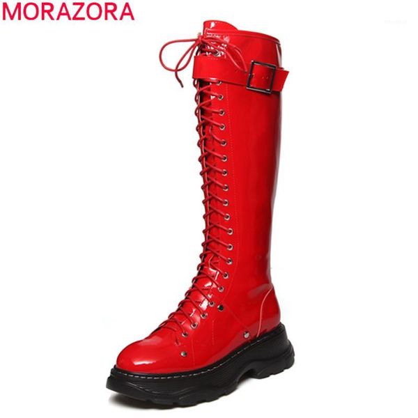 morazora 2020 knee high boots comfortable flat heel square toe winter shoes fashion lace up women boots1, Black
morazora 2020 knee high boots comfortable flat heel square toe winter shoes fashion lace up women boots1, Black