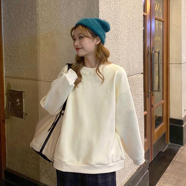 women's hoodies & sweatshirts autumn winter 2021 preppy style women long sleeve cartoon smilr thick sweatshirt womens pullovers( f4160), Black
women's hoodies & sweatshirts autumn winter 2021 preppy style women long sleeve cartoon smilr thick sweatshirt womens pullovers( f4160), Black