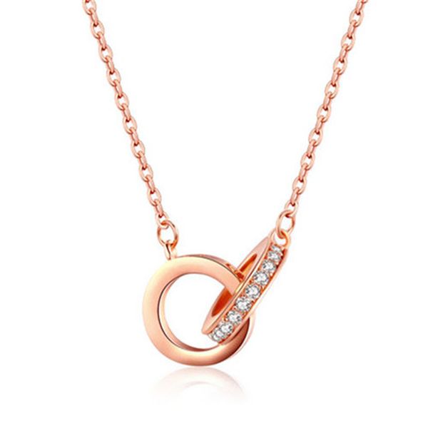 fashion crystals double ring pendant necklaces for women silver rose gold new female jewelry necklaces accessories
fashion crystals double ring pendant necklaces for women silver rose gold new female jewelry necklaces accessories