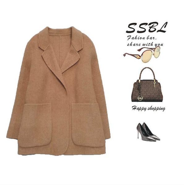 ms new cloth coat jacket new fashion double-sided cashmere coat factory direct sale, Black
ms new cloth coat jacket new fashion double-sided cashmere coat factory direct sale, Black