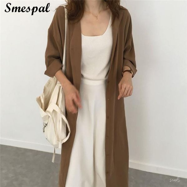 women spring autumn fashion shirt coat ladies long windbreaker in solid, Tan;black
women spring autumn fashion shirt coat ladies long windbreaker in solid, Tan;black