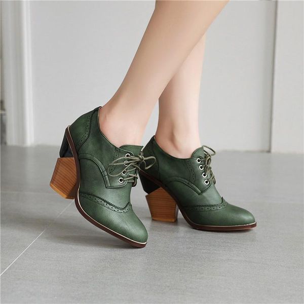 dress shoes ymechic 2021 spring stable women heels retro brogue office wedges black brown green daily lace up high heel pumps 45
dress shoes ymechic 2021 spring stable women heels retro brogue office wedges black brown green daily lace up high heel pumps 45