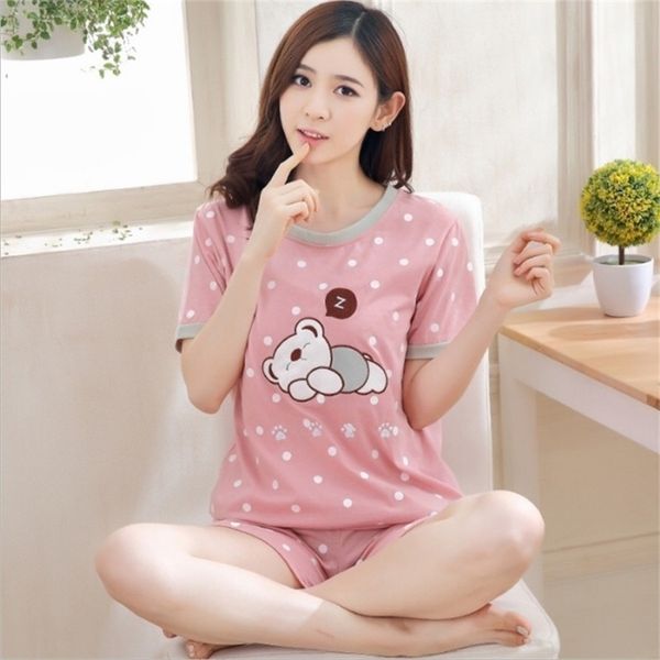 women summer sleepwear nightwear suit 2019 casual sleepwear pajamas set short sleeve nighties and shorts lounge sleep suit y200708, Black;red
women summer sleepwear nightwear suit 2019 casual sleepwear pajamas set short sleeve nighties and shorts lounge sleep suit y200708, Black;red